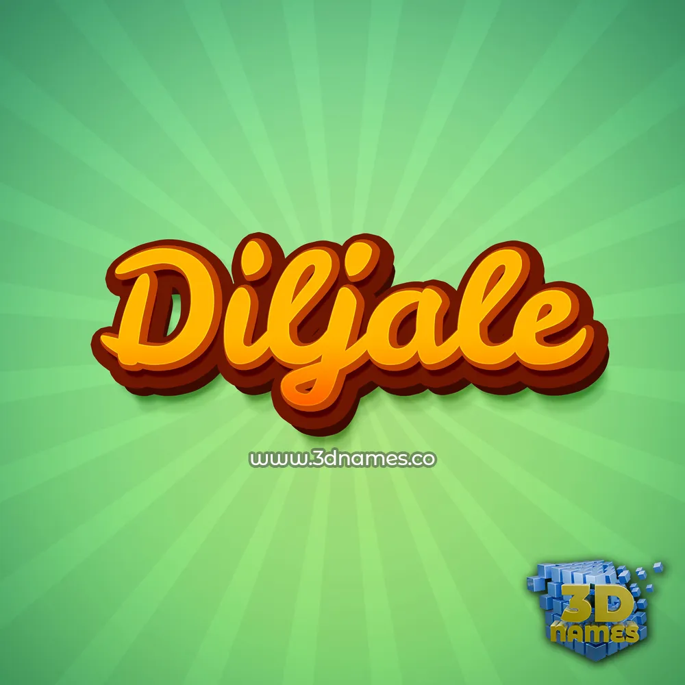 diljale in Green Rays style - 3D name wallpaper