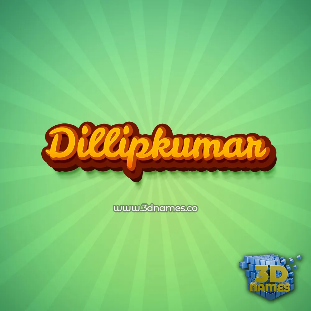 dillipkumar in Green Rays style - 3D name wallpaper