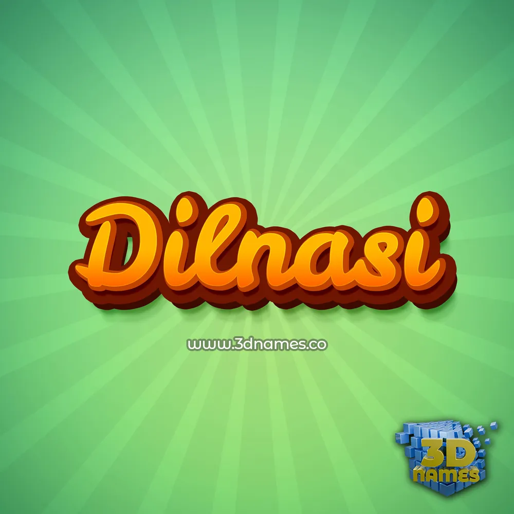 dilnasi in Green Rays style - 3D name wallpaper