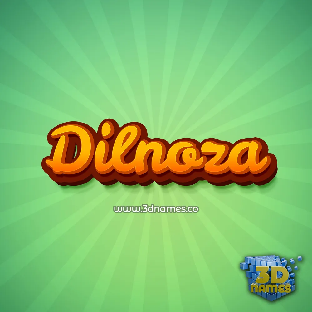 dilnoza in Green Rays style - 3D name wallpaper