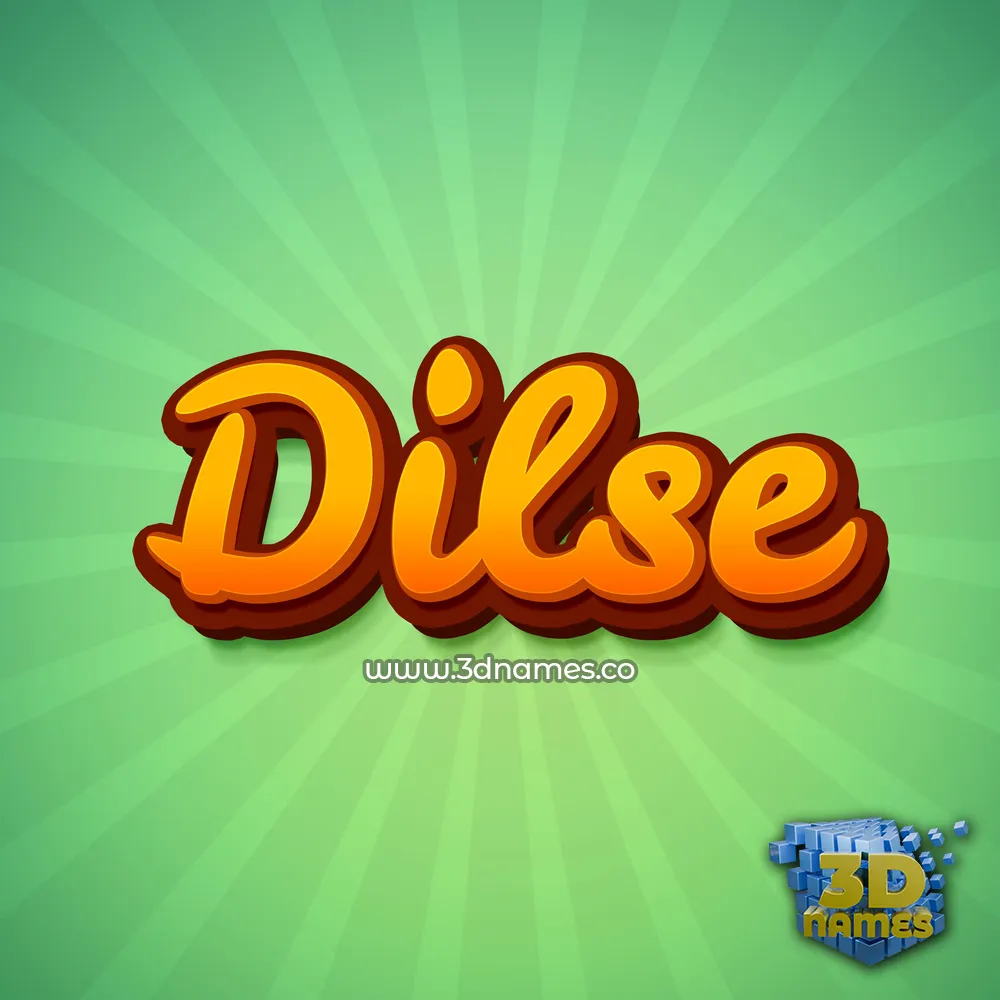 dilse in Green Rays style - 3D name wallpaper