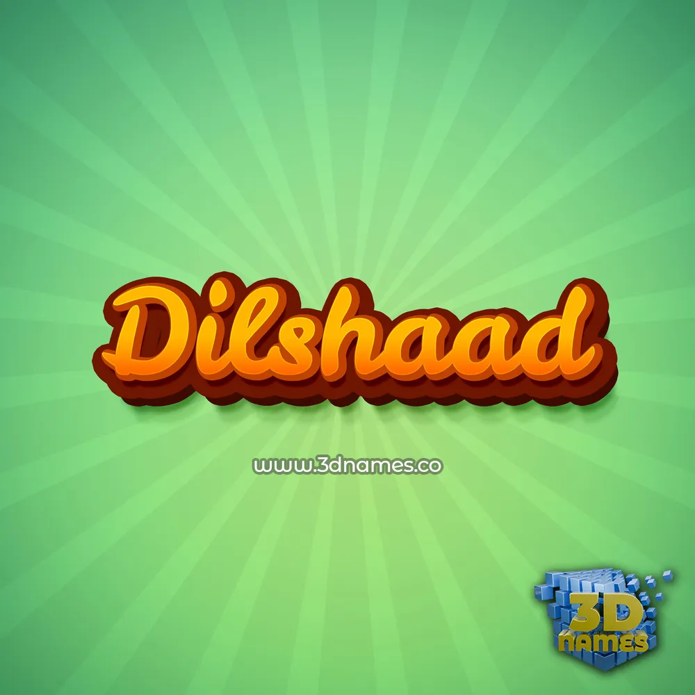 dilshaad in Green Rays style - 3D name wallpaper