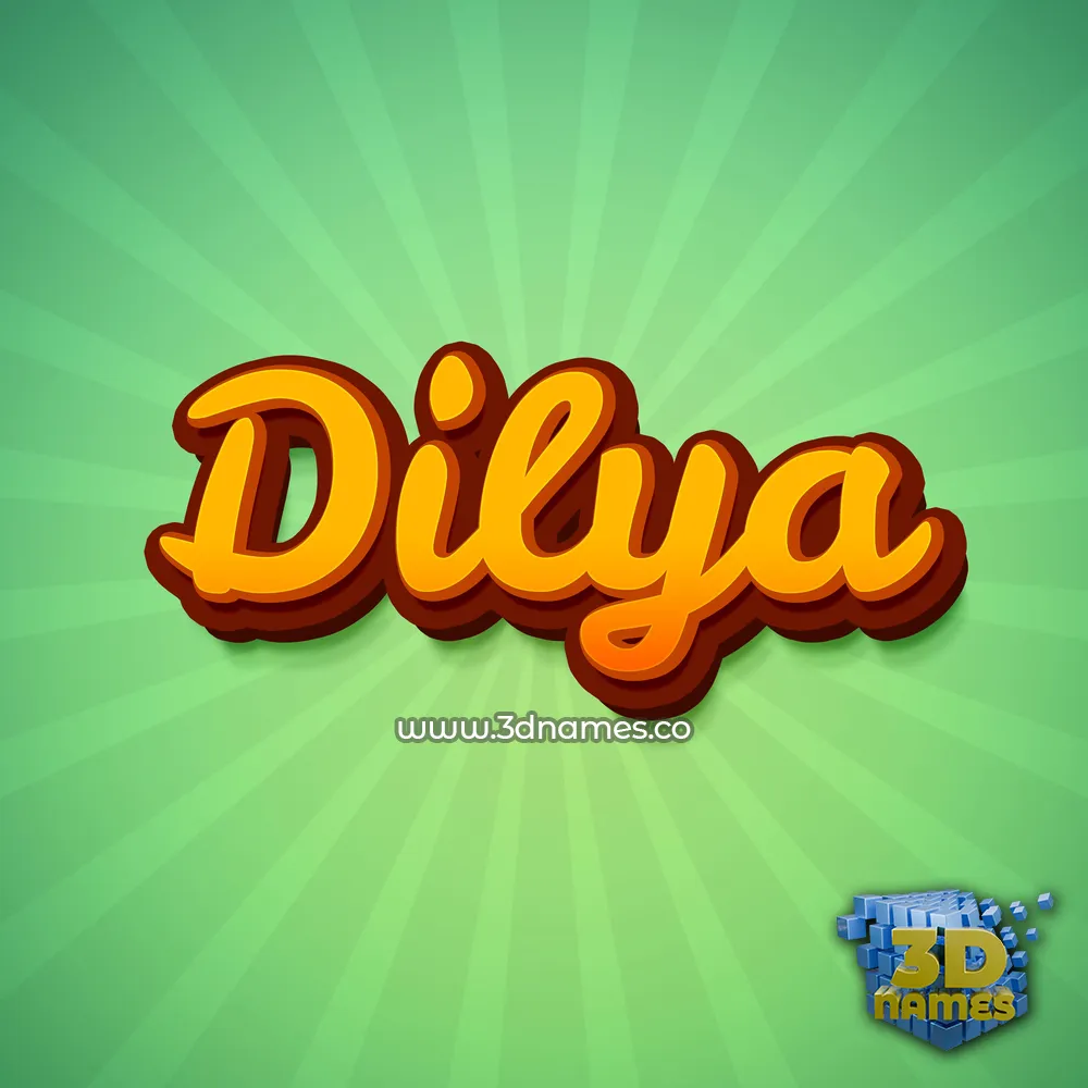dilya in Green Rays style - 3D name wallpaper