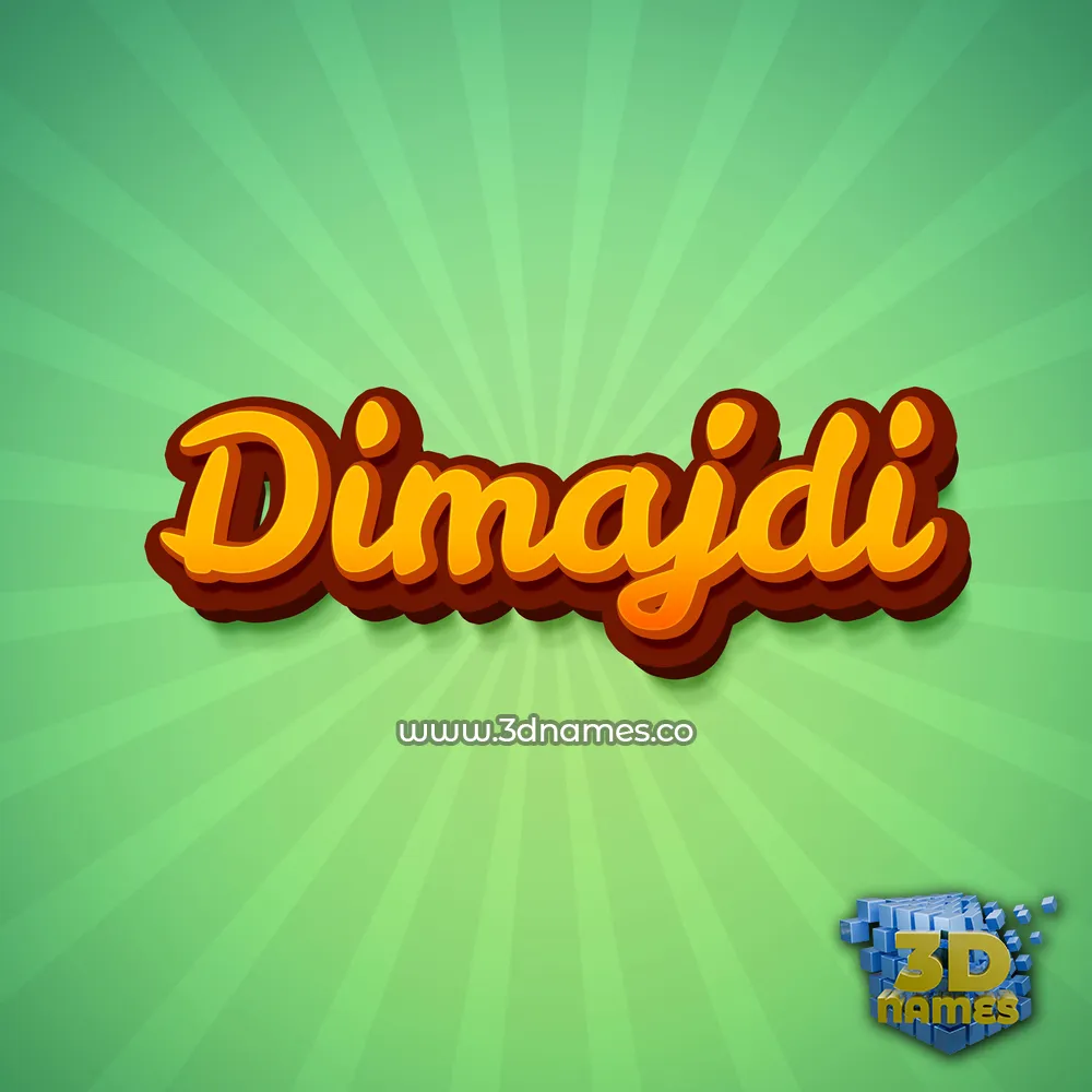 dimajdi in Green Rays style - 3D name wallpaper