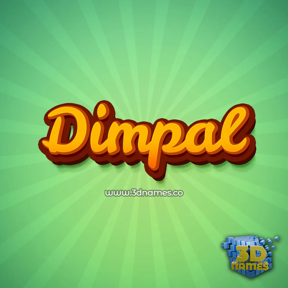 dimpal in Green Rays style - 3D name wallpaper