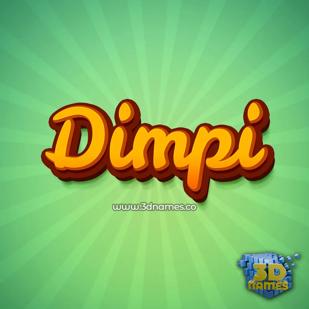 dimpi in Green Rays style - 3D name wallpaper