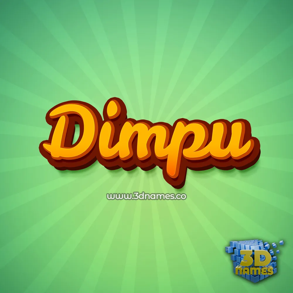 dimpu in Green Rays style - 3D name wallpaper