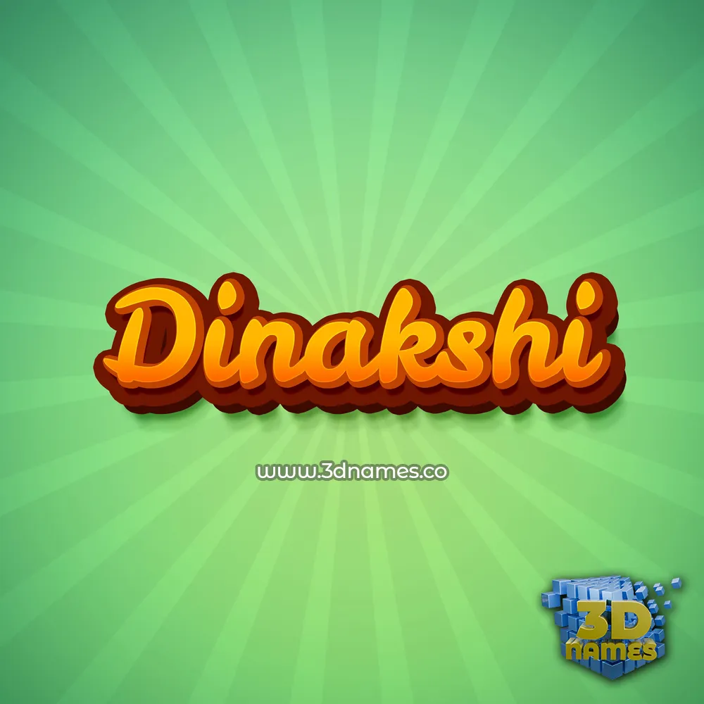 dinakshi in Green Rays style - 3D name wallpaper