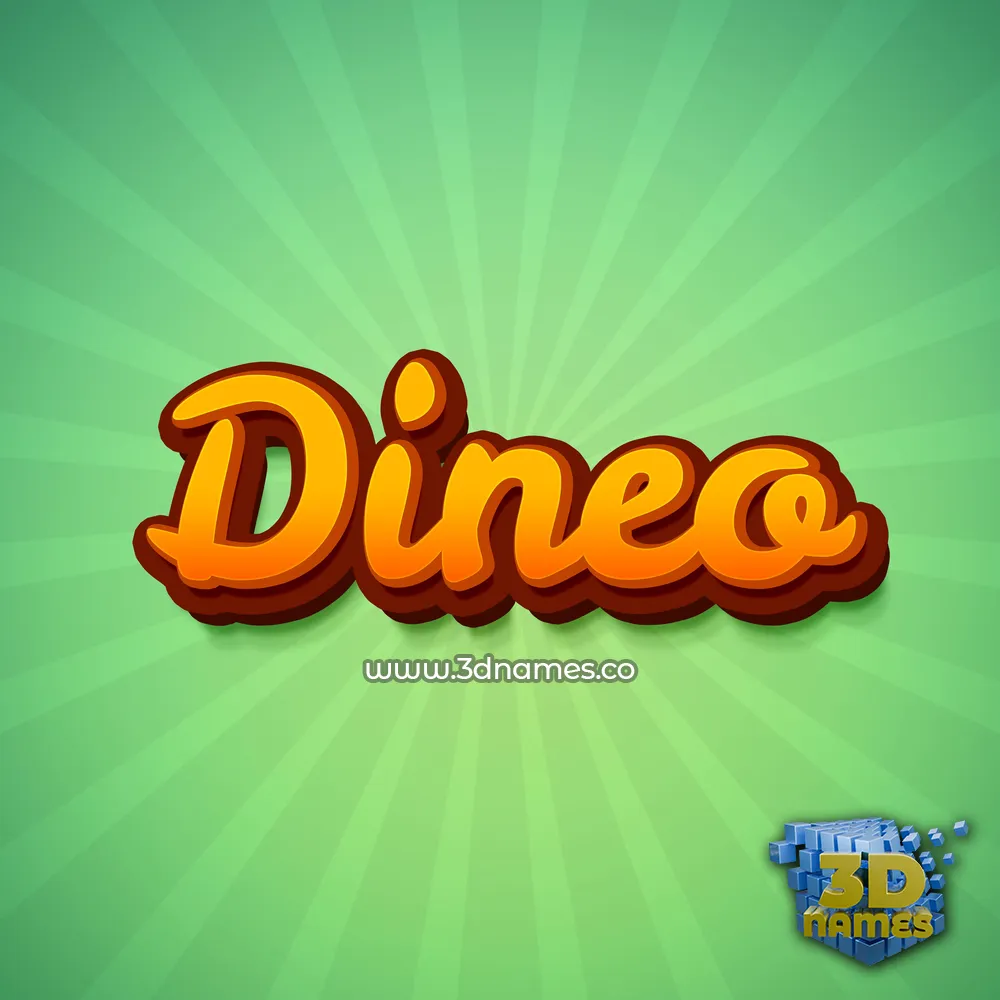 dineo in Green Rays style - 3D name wallpaper