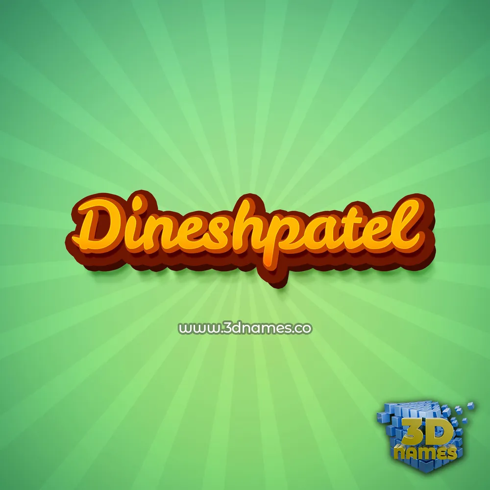 dineshpatel in Green Rays style - 3D name wallpaper