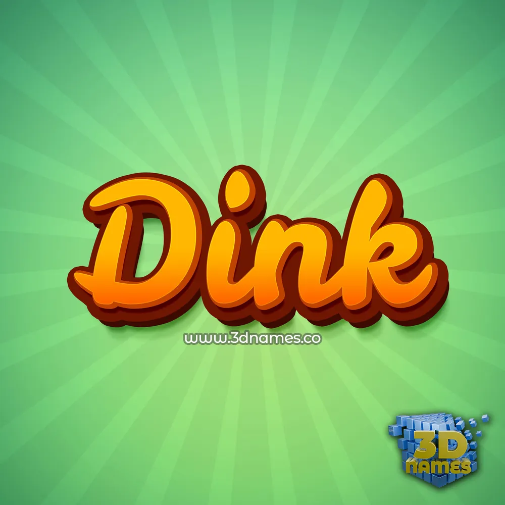 dink in Green Rays style - 3D name wallpaper