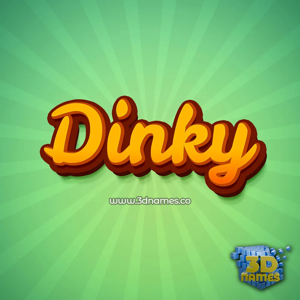 dinky in Green Rays style - 3D name wallpaper