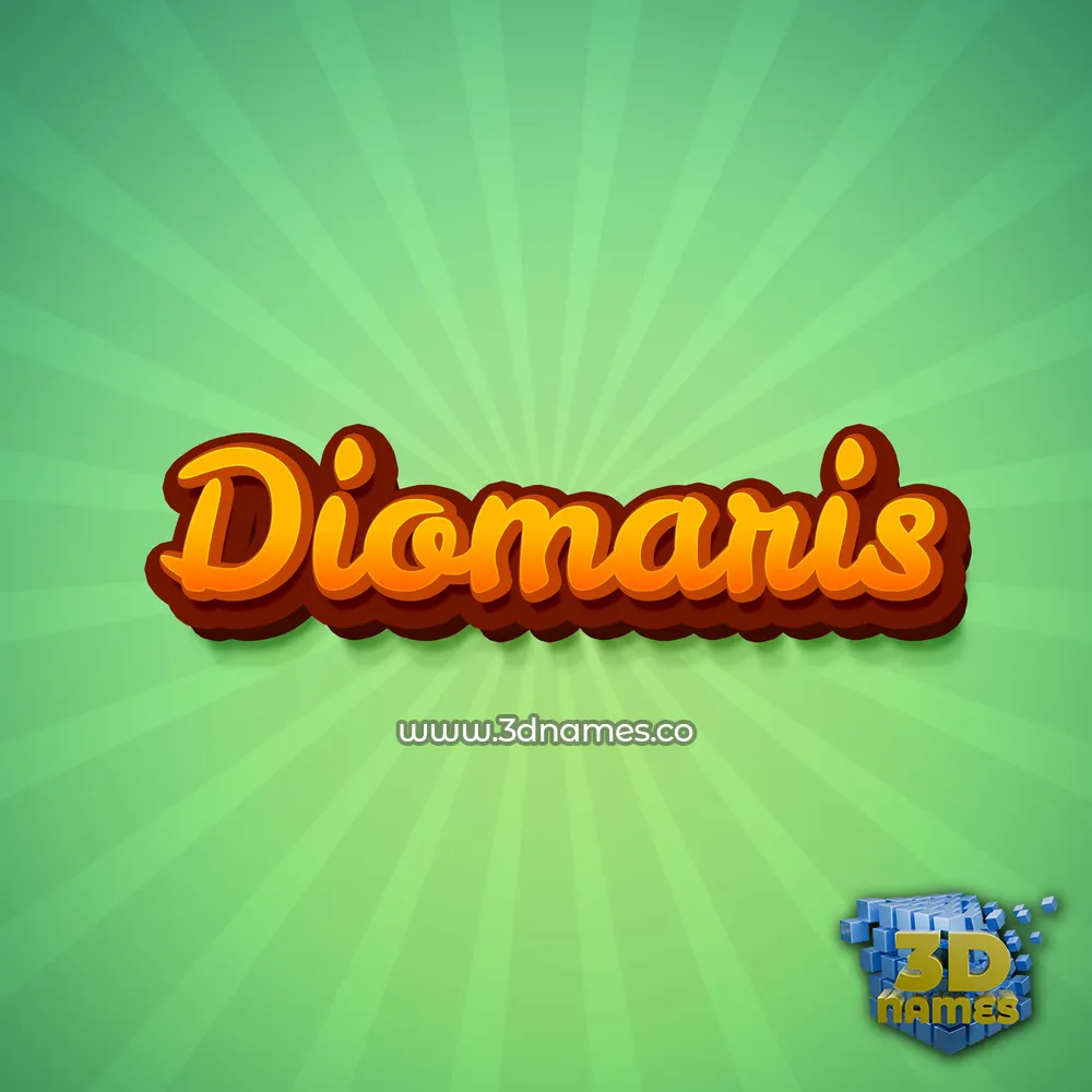 diomaris in Green Rays style - 3D name wallpaper