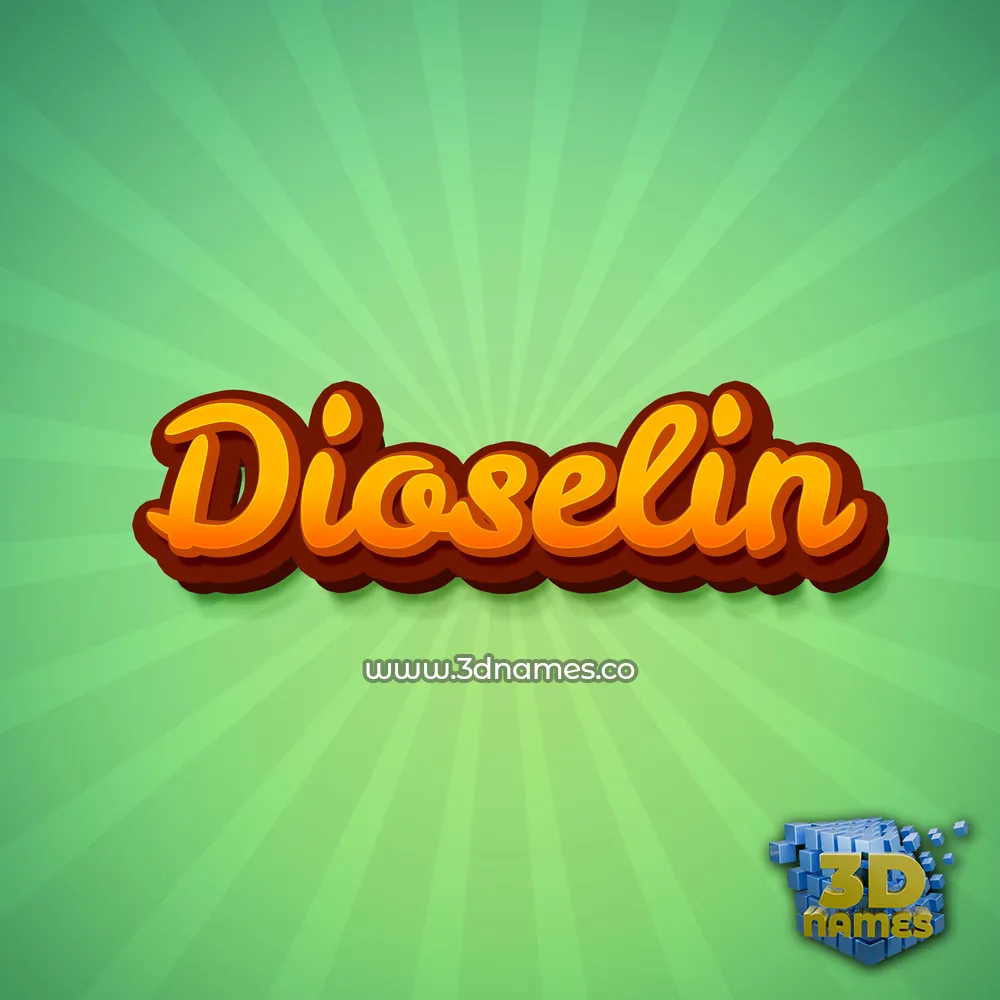 dioselin in Green Rays style - 3D name wallpaper
