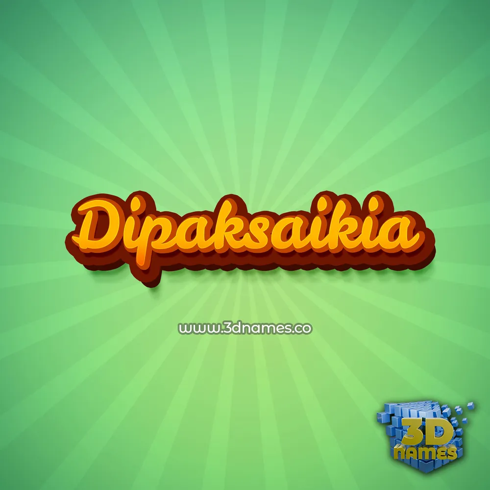dipaksaikia in Green Rays style - 3D name wallpaper