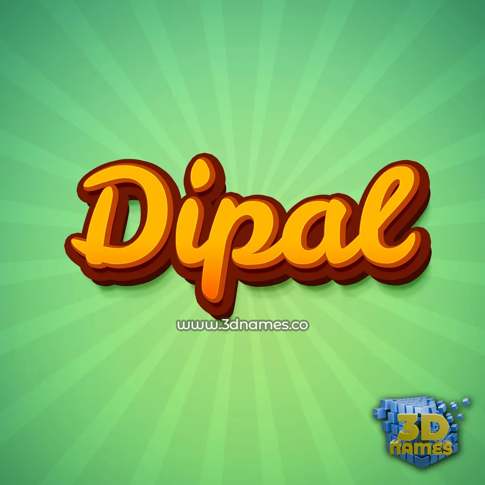 dipal in Green Rays style - 3D name wallpaper