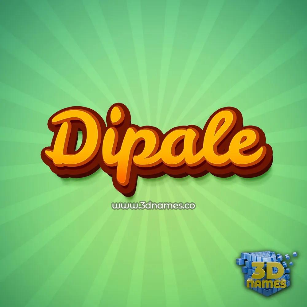 dipale in Green Rays style - 3D name wallpaper