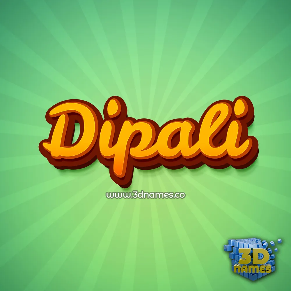 dipali in Green Rays style - 3D name wallpaper