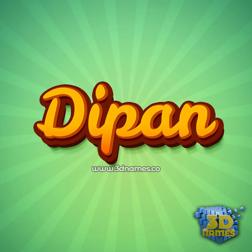 dipan in Green Rays style - 3D name wallpaper