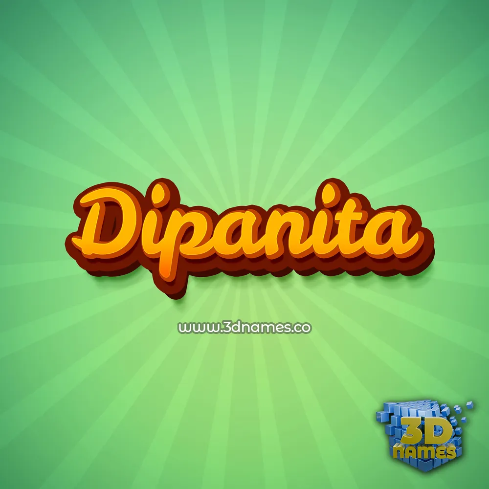 dipanita in Green Rays style - 3D name wallpaper