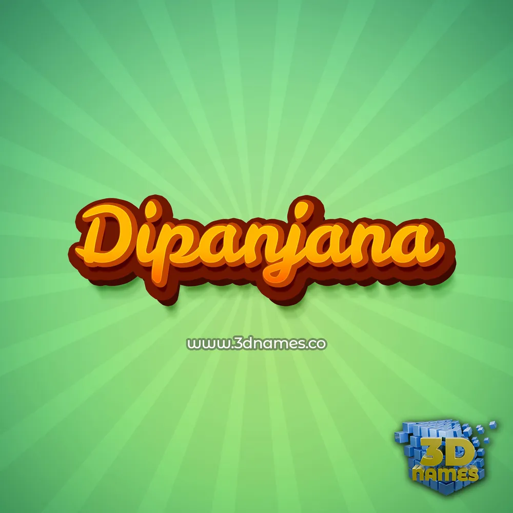 dipanjana in Green Rays style - 3D name wallpaper
