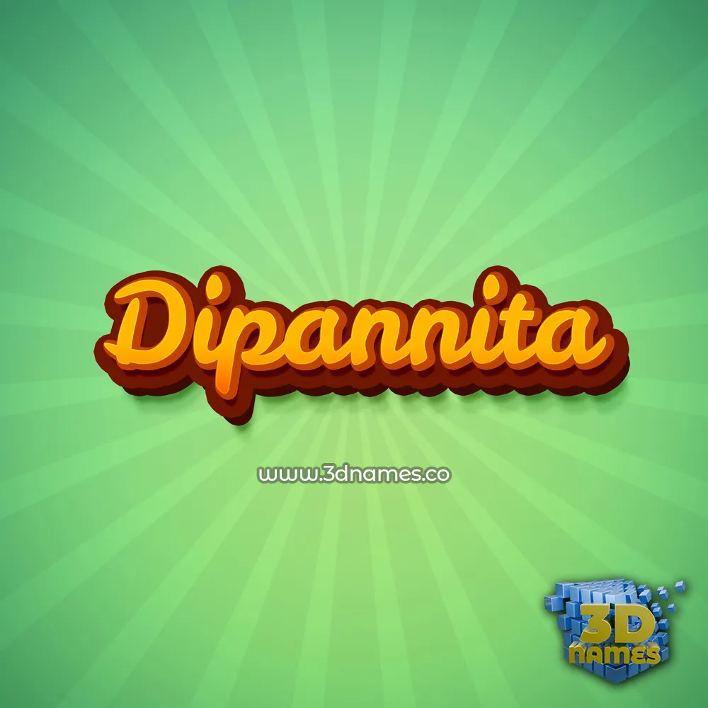 dipannita in Green Rays style - 3D name wallpaper