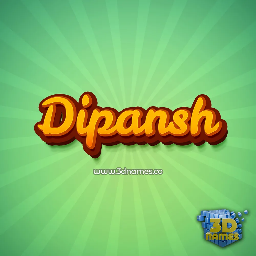 dipansh in Green Rays style - 3D name wallpaper