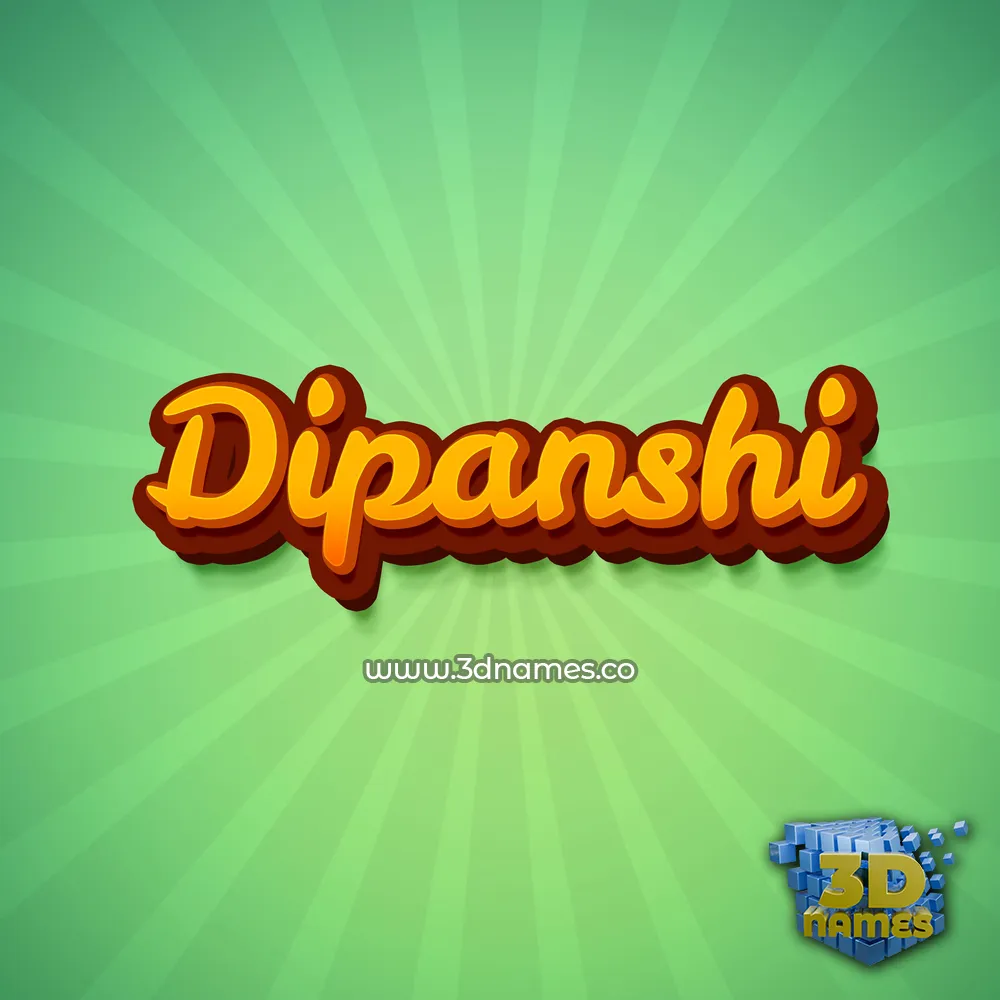 dipanshi in Green Rays style - 3D name wallpaper