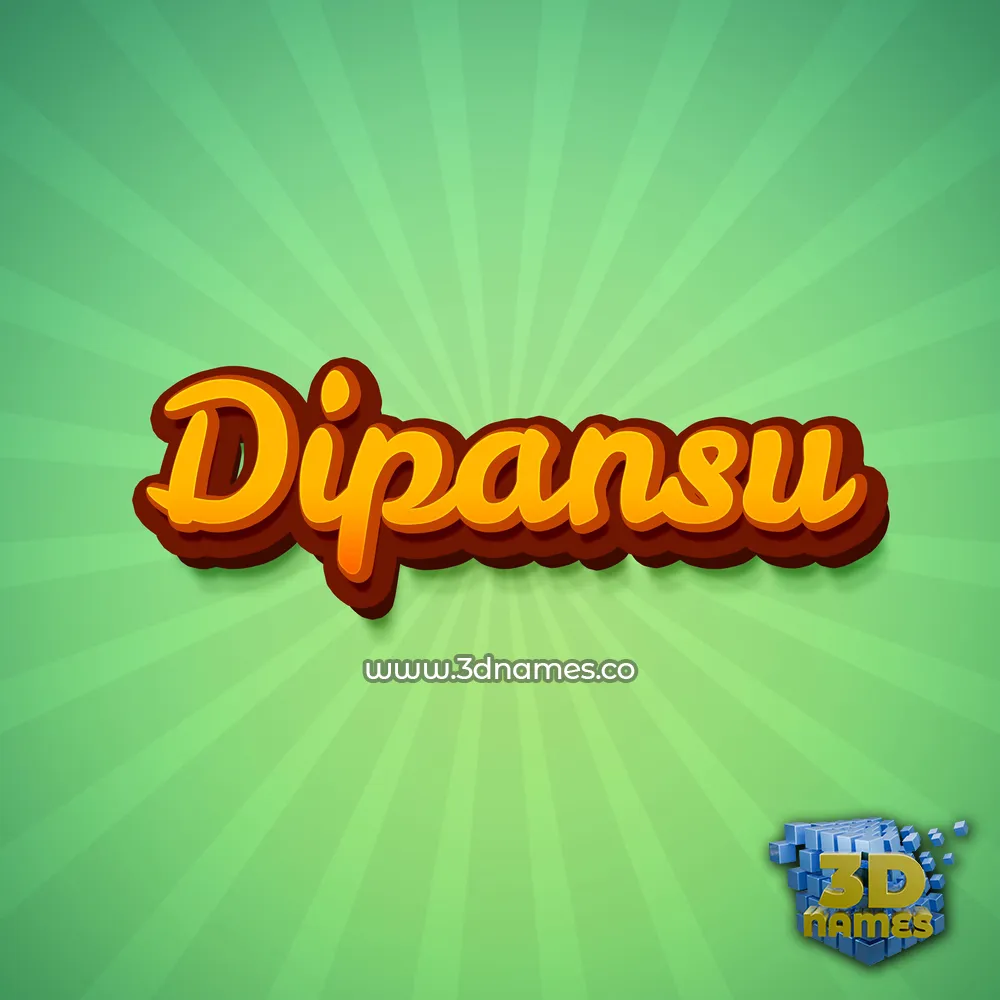 dipansu in Green Rays style - 3D name wallpaper