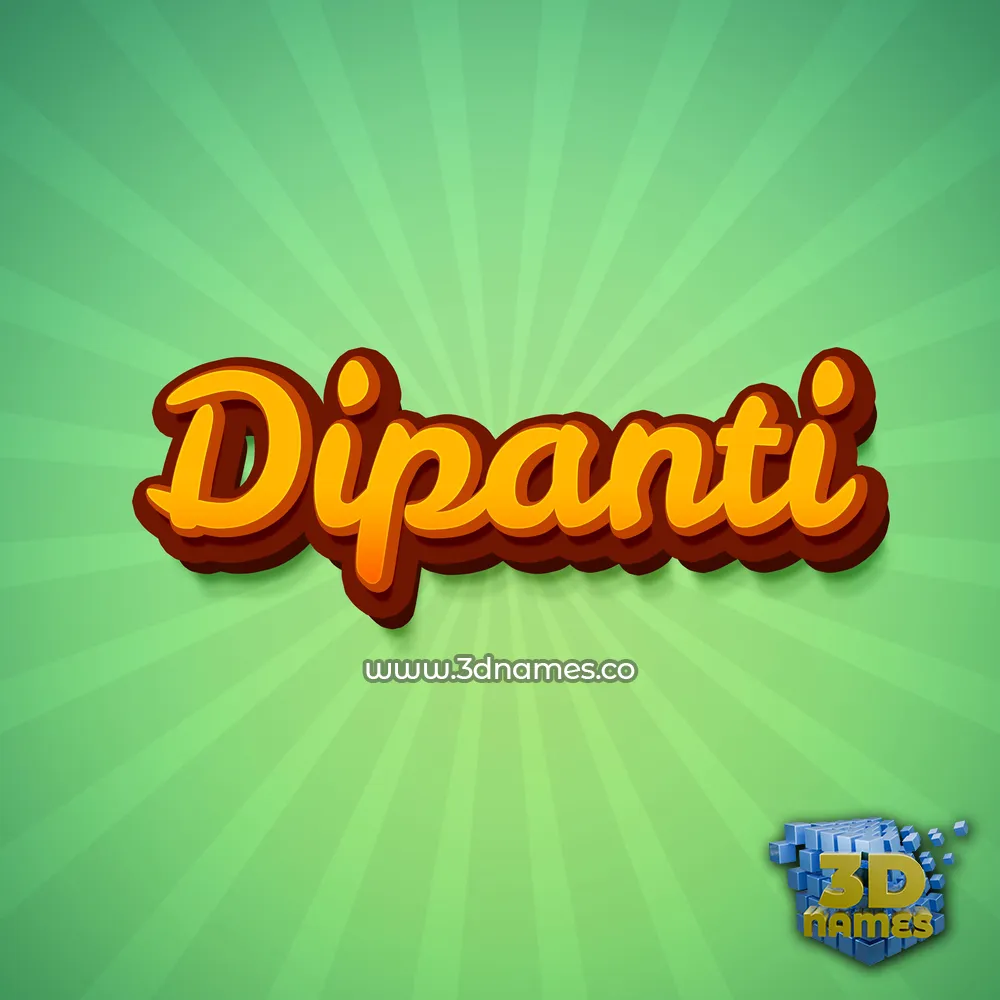 dipanti in Green Rays style - 3D name wallpaper