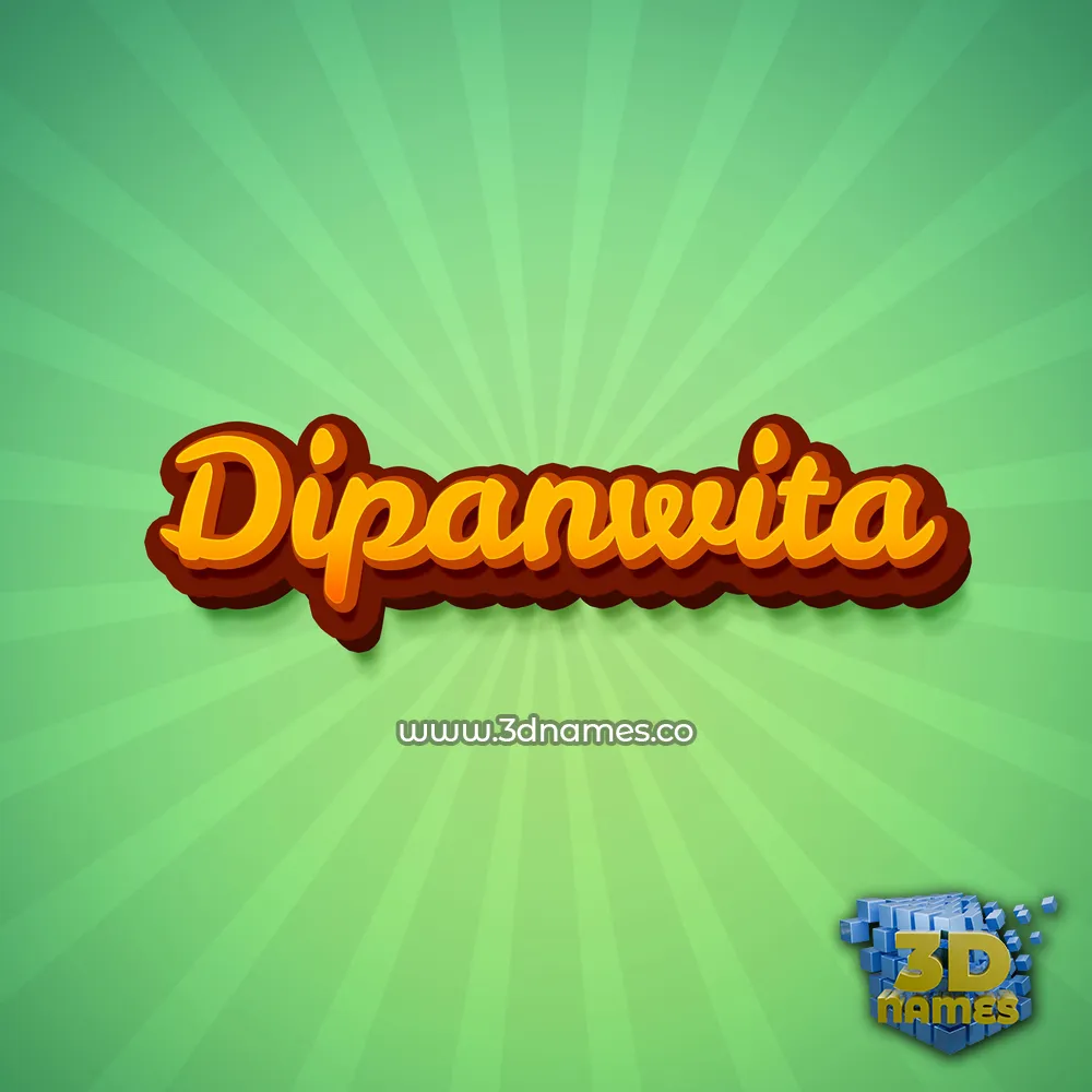 dipanwita in Green Rays style - 3D name wallpaper