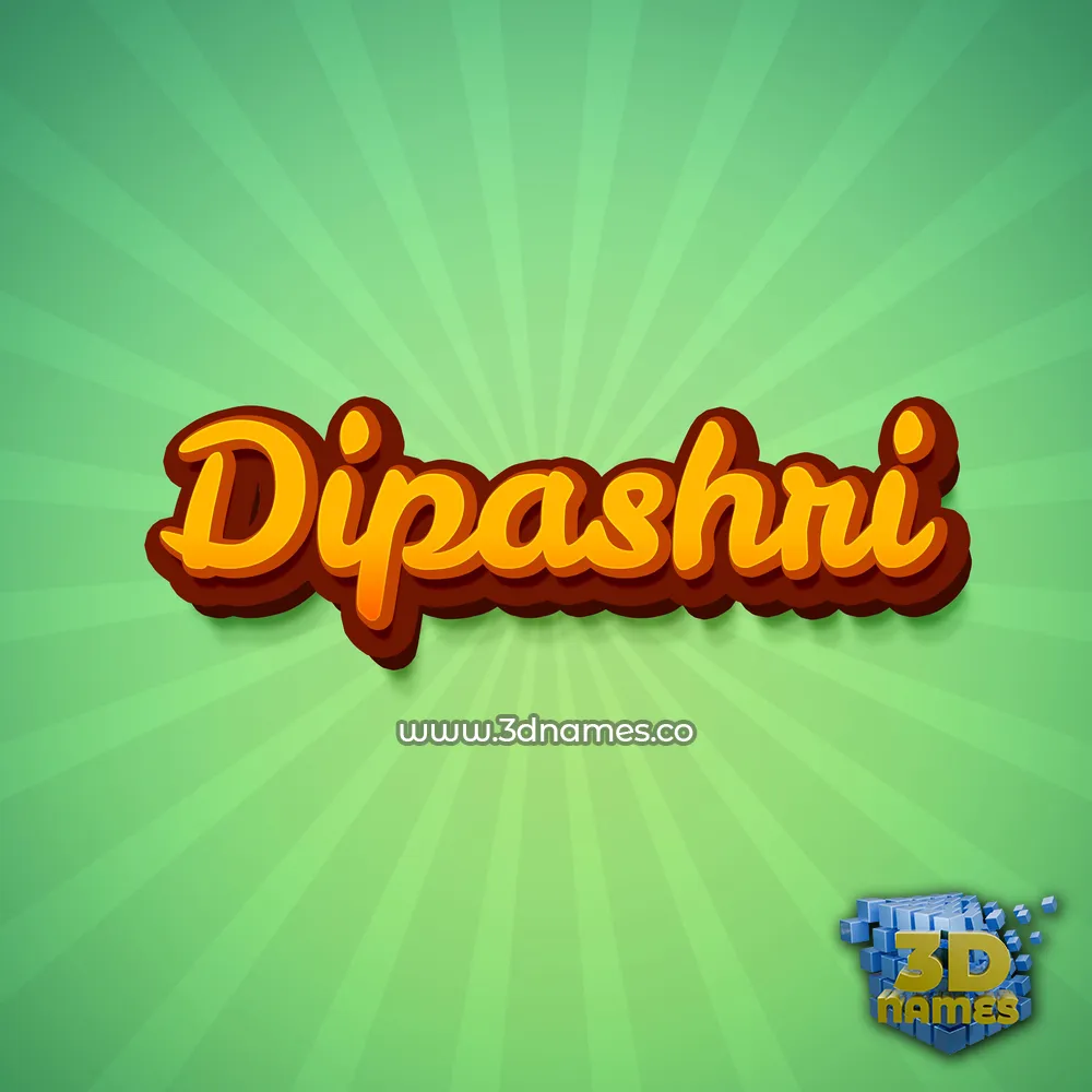 dipashri in Green Rays style - 3D name wallpaper