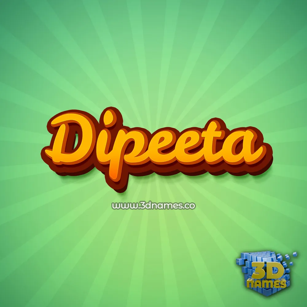 dipeeta in Green Rays style - 3D name wallpaper