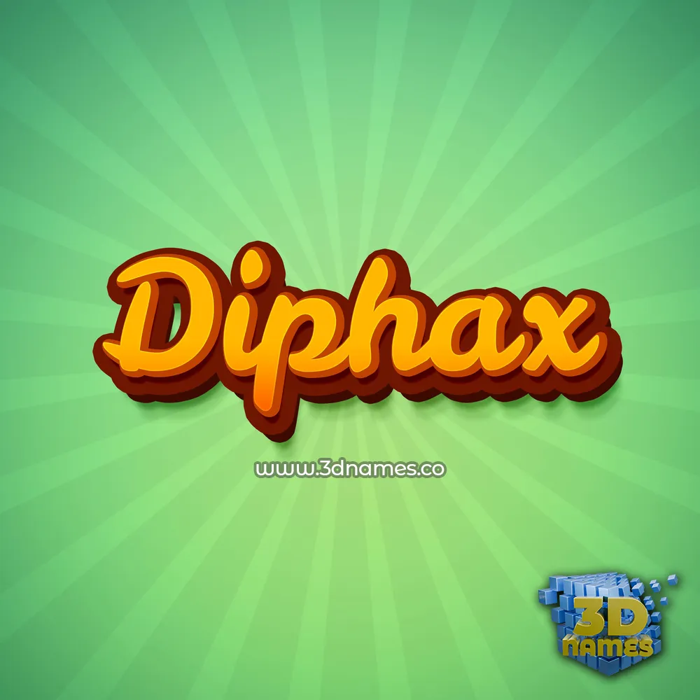 diphax in Green Rays style - 3D name wallpaper