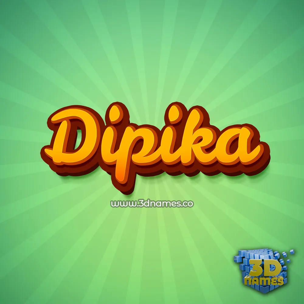 dipika in Green Rays style - 3D name wallpaper