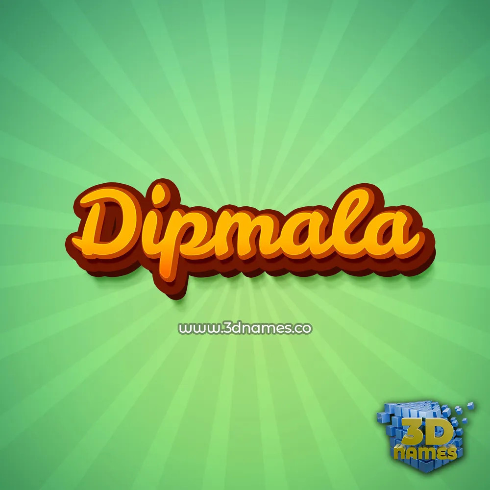 dipmala in Green Rays style - 3D name wallpaper