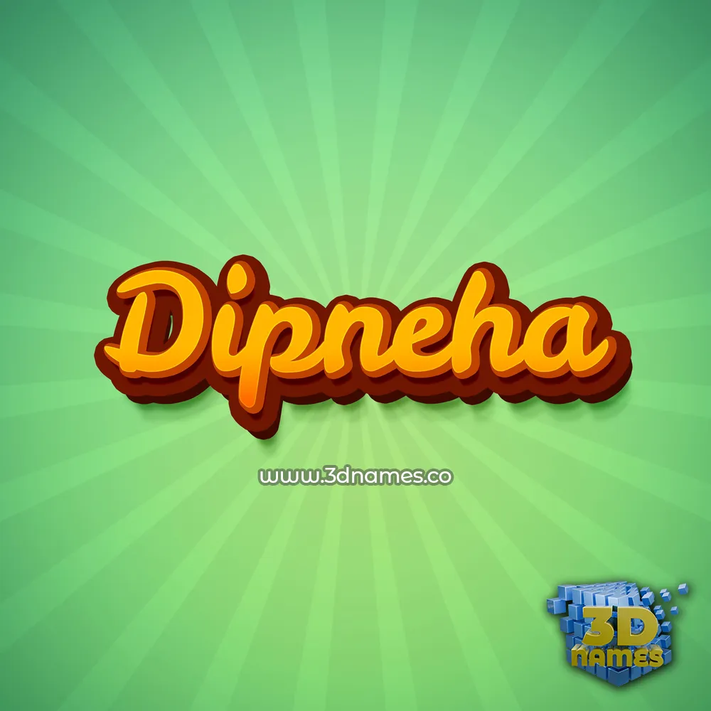 dipneha in Green Rays style - 3D name wallpaper