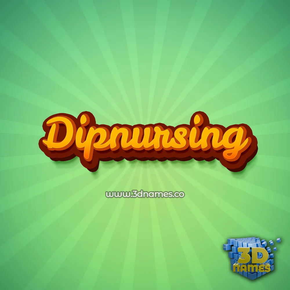 dipnursing in Green Rays style - 3D name wallpaper