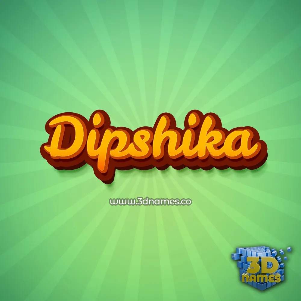 dipshika in Green Rays style - 3D name wallpaper
