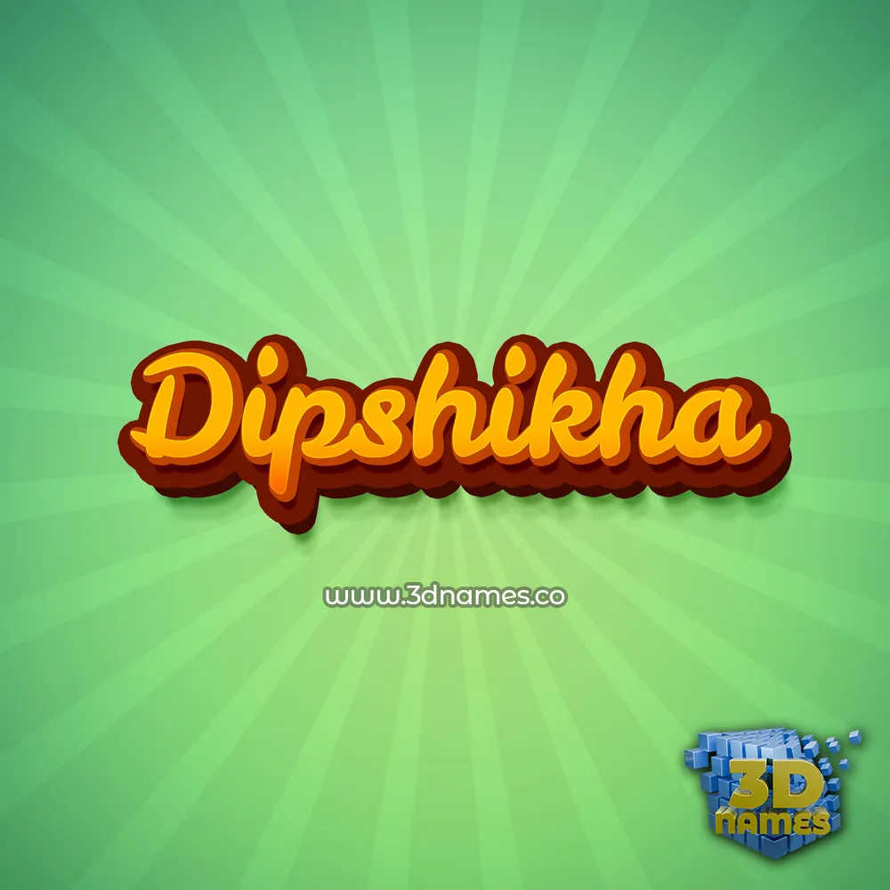 dipshikha in Green Rays style - 3D name wallpaper