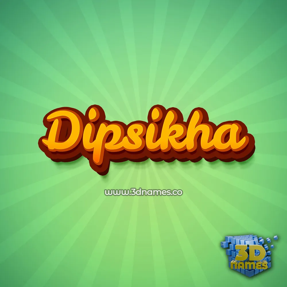 dipsikha in Green Rays style - 3D name wallpaper