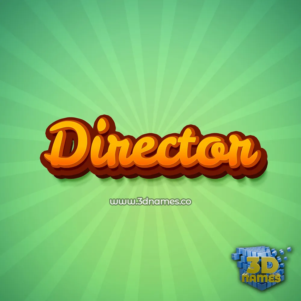 director in Green Rays style - 3D name wallpaper