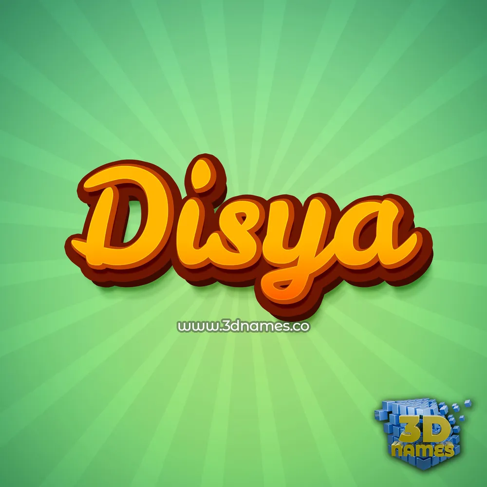 disya in Green Rays style - 3D name wallpaper