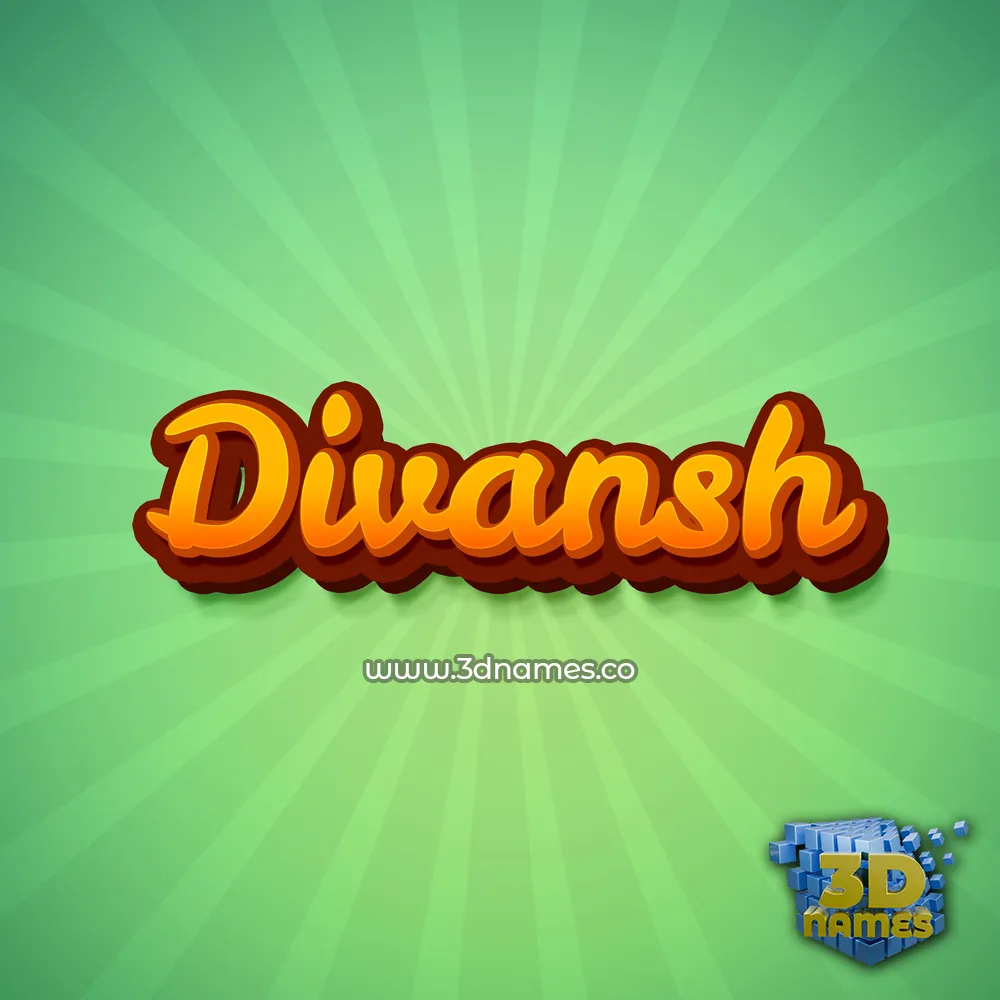 divansh in Green Rays style - 3D name wallpaper