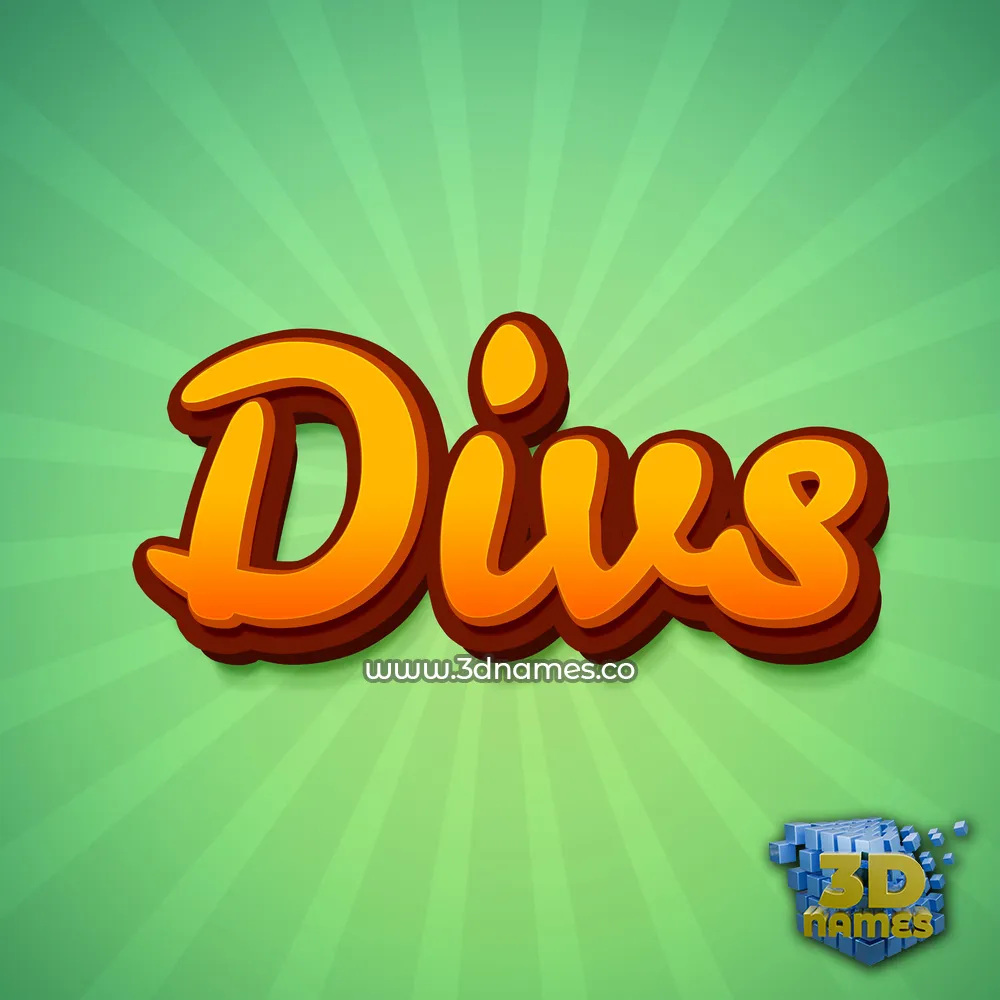 divs in Green Rays style - 3D name wallpaper