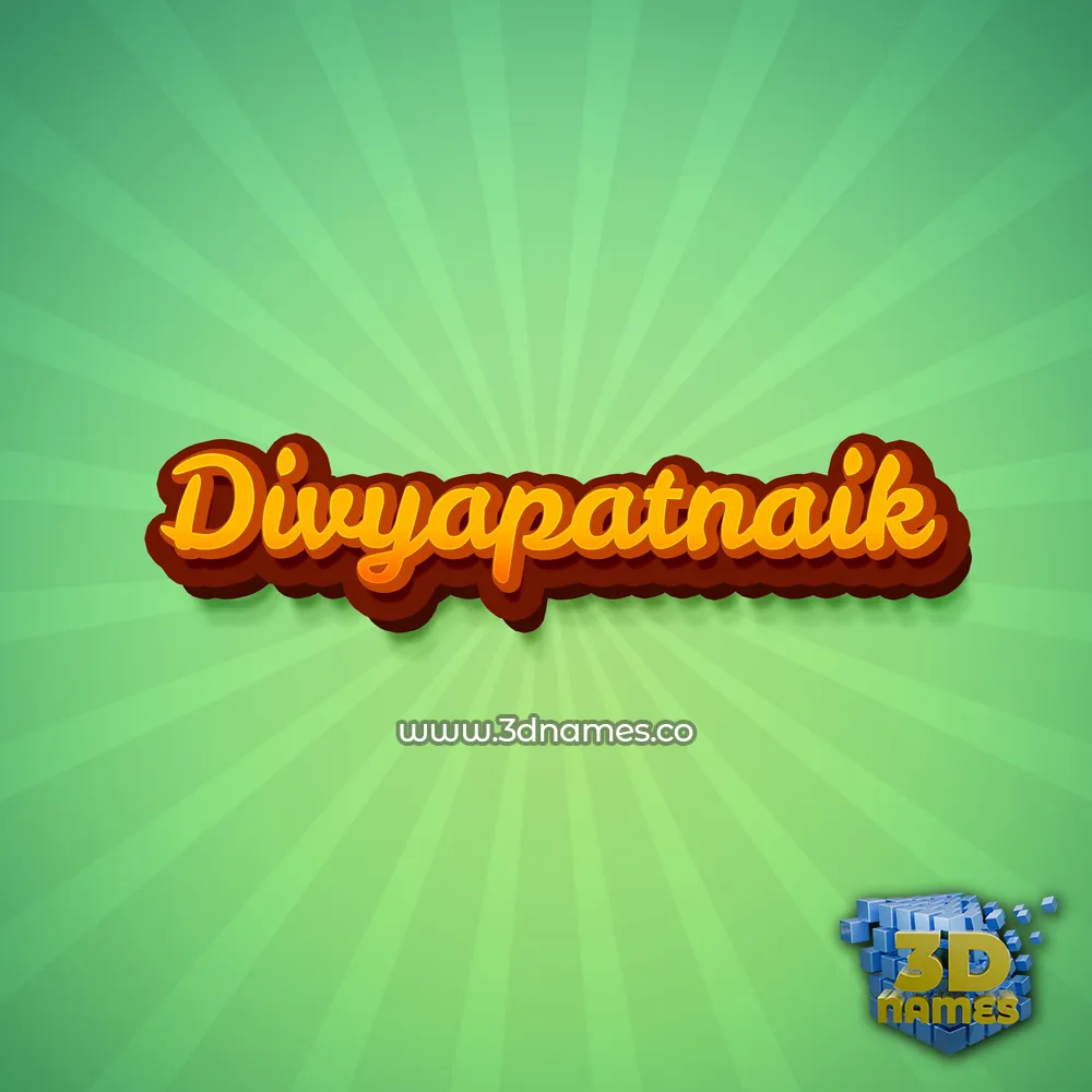 divyapatnaik in Green Rays style - 3D name wallpaper