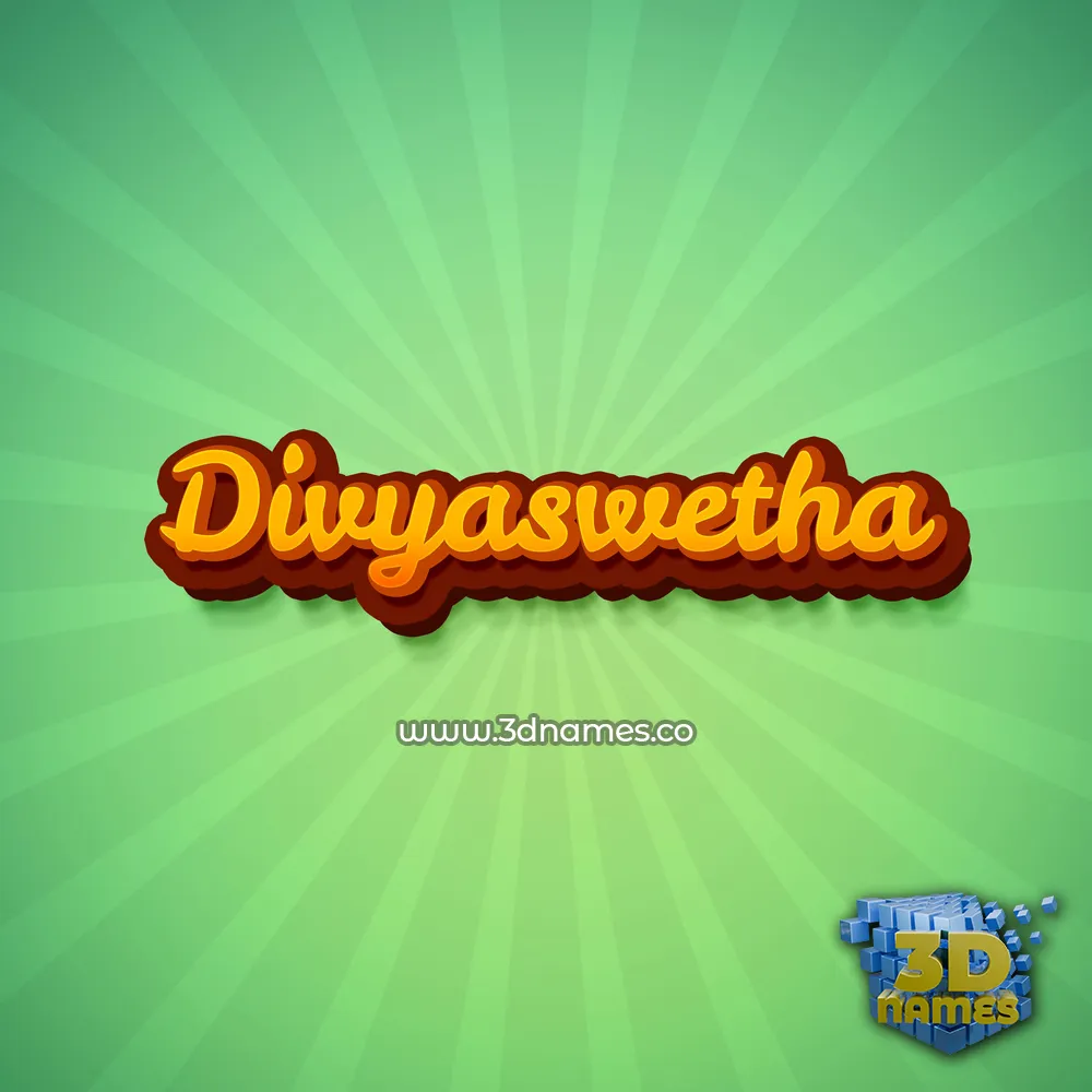 divyaswetha in Green Rays style - 3D name wallpaper