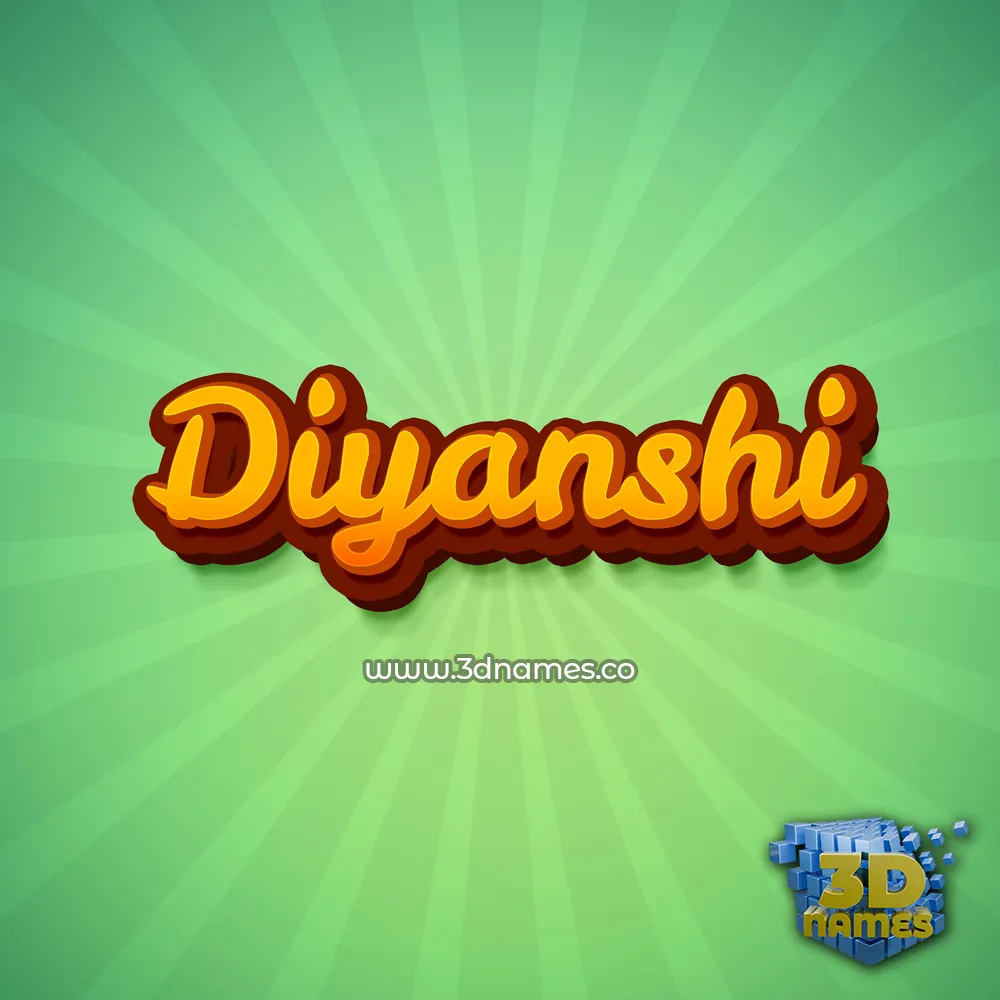 diyanshi in Green Rays style - 3D name wallpaper