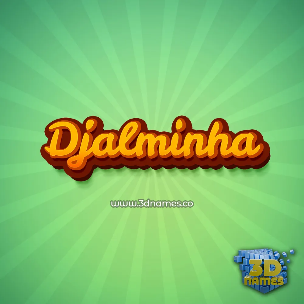 djalminha in Green Rays style - 3D name wallpaper