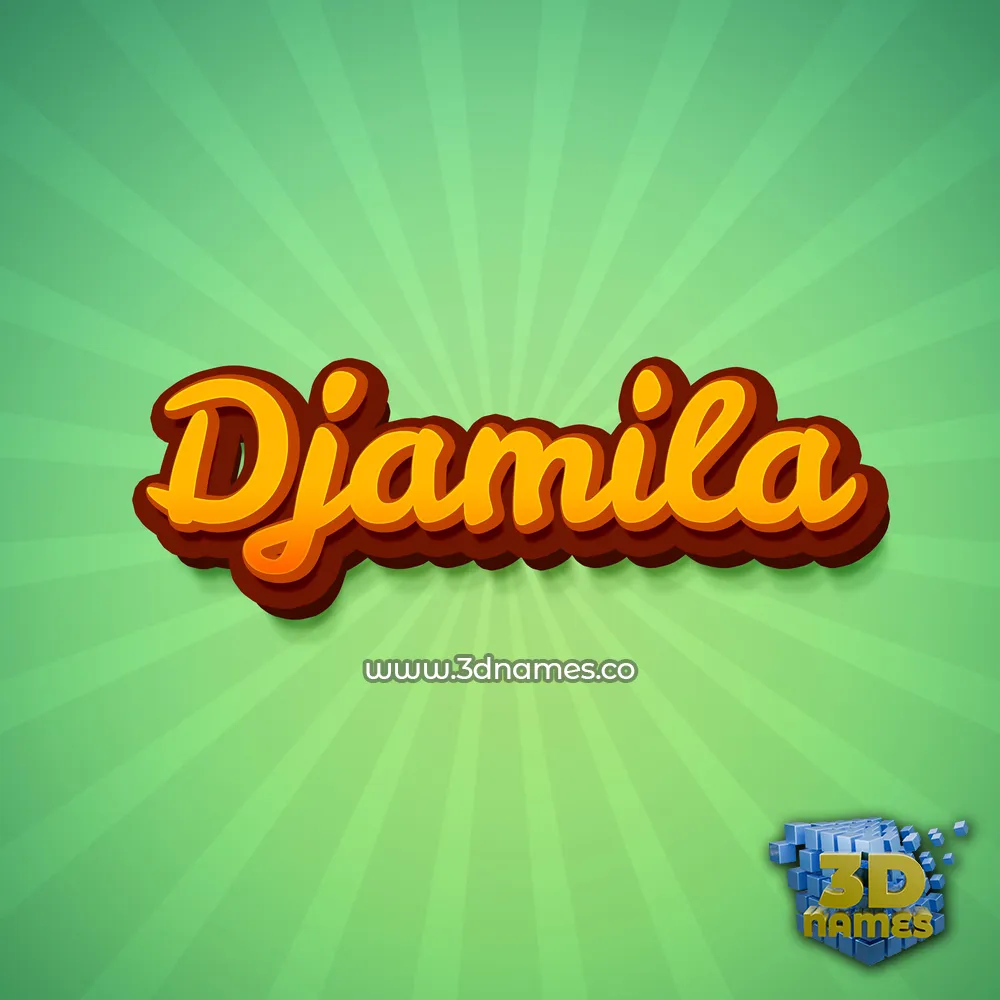 djamila in Green Rays style - 3D name wallpaper